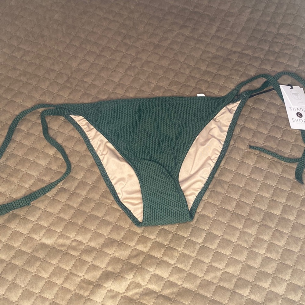 Shade & Shore Textured Swim Side Tie Bottoms